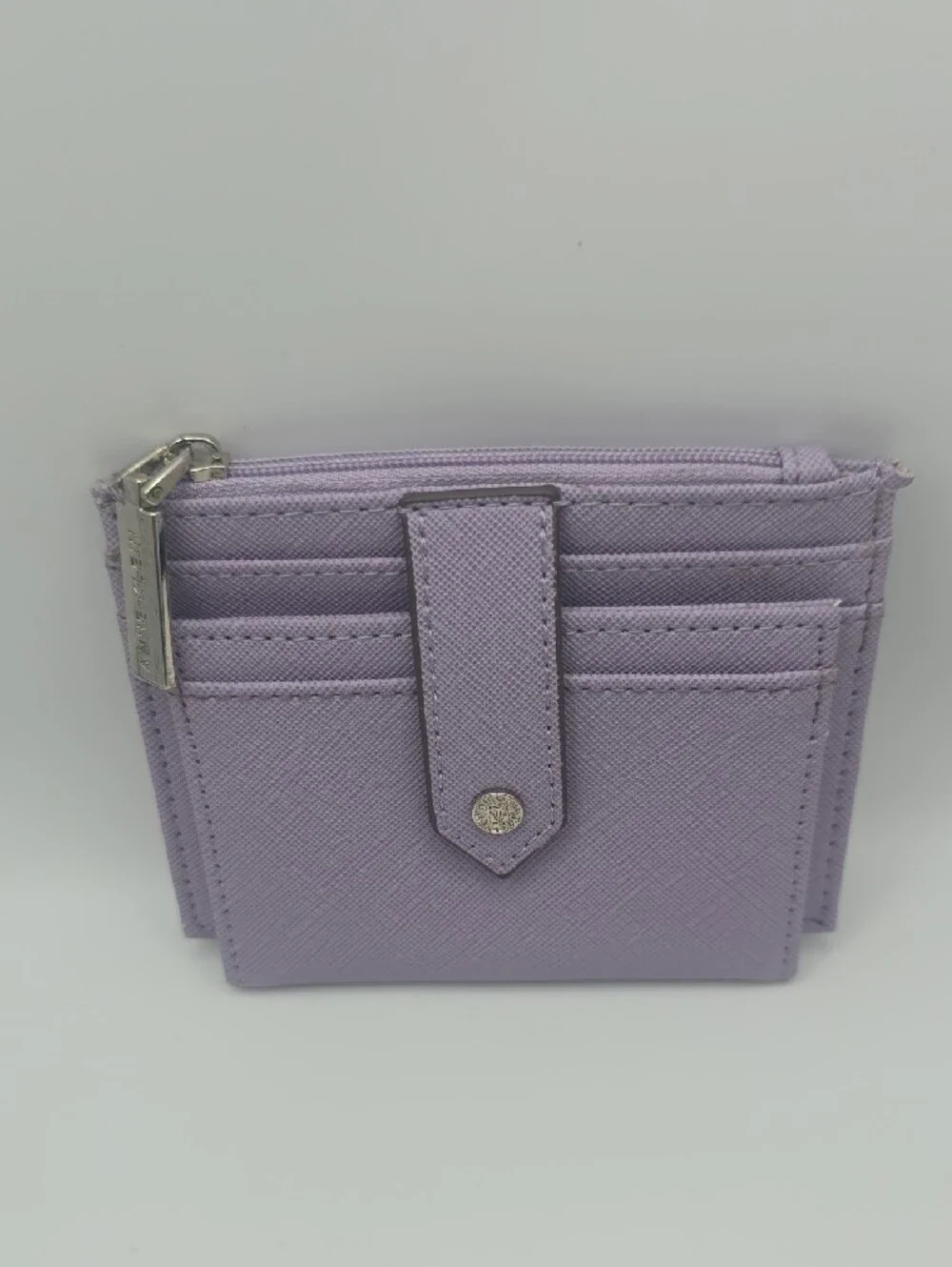 Anne Klein Lavender Purple W Silver Hardware Compact Card Holder Wallet (NWOT)💜